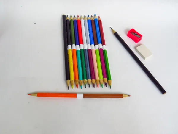 School supplies pencil and eraser
