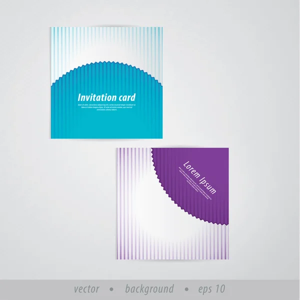 Vector paper presentation - invitation cards in retro style. Sof