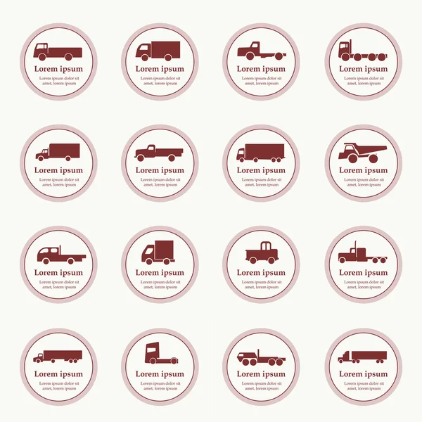 Transport truck icons