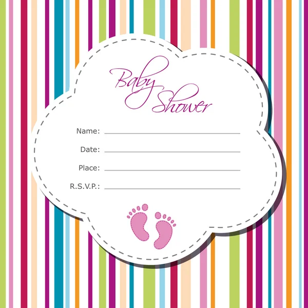 Baby girl shower card