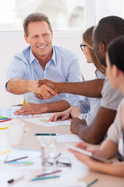 Group of business people sitting in a row