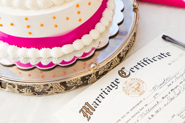 Cake Marriage Certificate