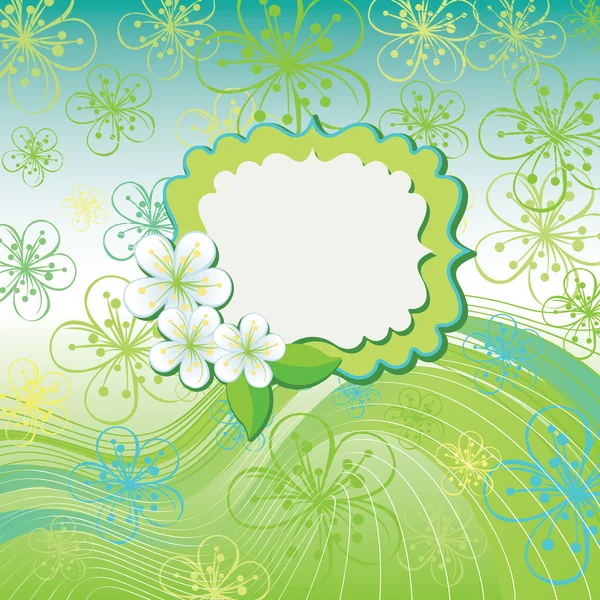 Spring flowers background. Design template