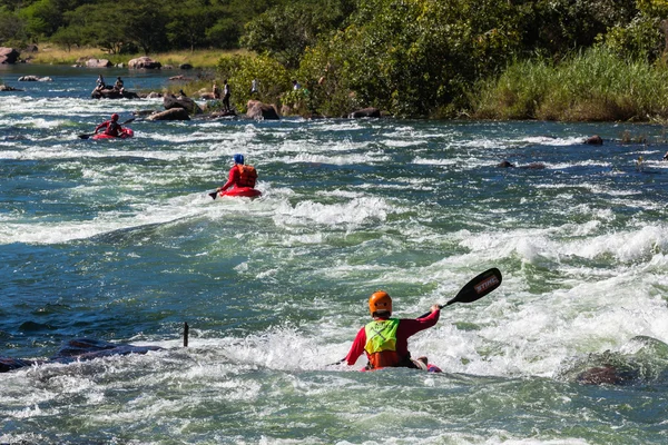 Kayaks River Rapids Action