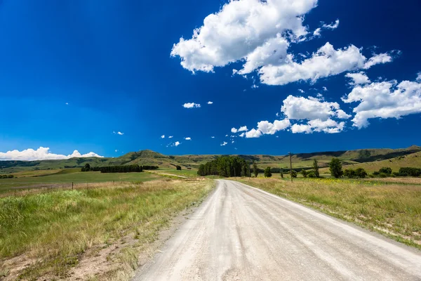 Dirt Road Blue Sky Green Landscape