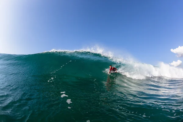 Surfing Body Boarder Ride Blue Wave
