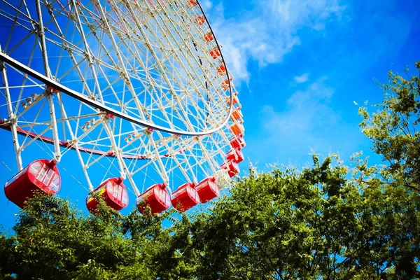 Tempozan ferris wheel in Osaka Japan. Travel destination of Osaka.