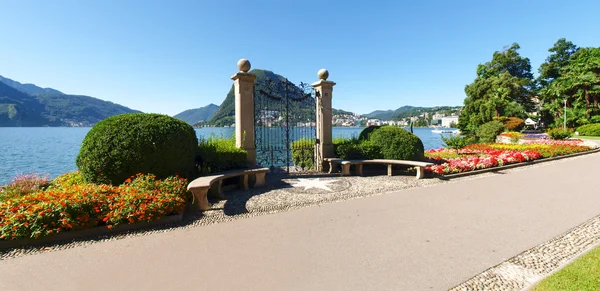 Gate at lake of Villa Ciani