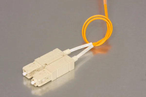 Fiber optics cable tied in a knot