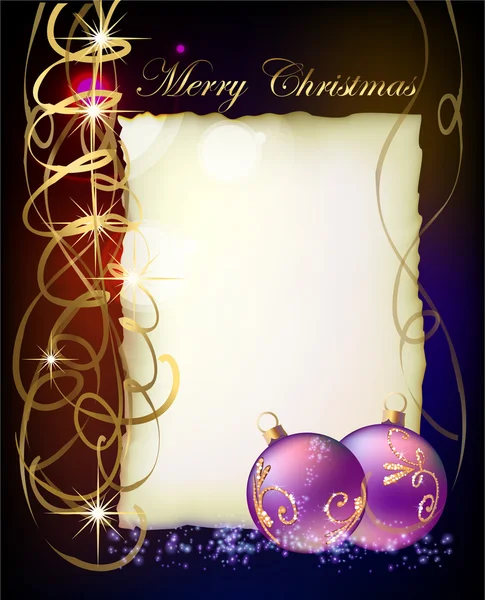 Christmas background with letter template for your text — Stock Vector