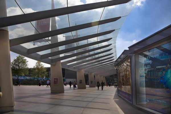 LONDON, UK - MAY 18, 2014 O2 Arena, hall with cinema entrance