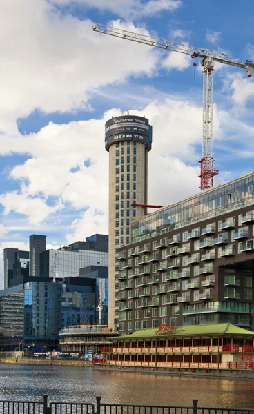 LONDON, UK - MAY 17, 2014: Building site with cranes in centre of London