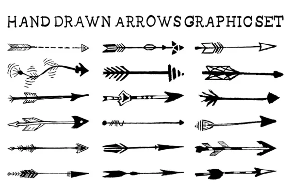 Hand drawn arrows graphic set