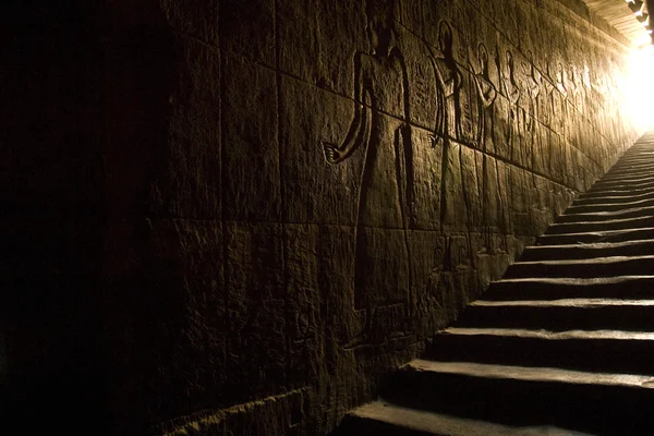 A staircase inside pyramid.