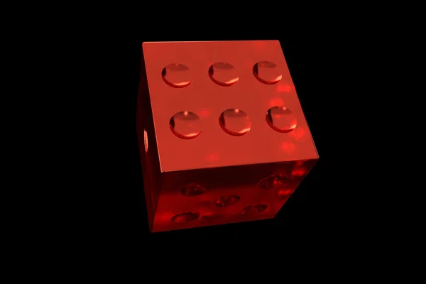 Red rolling dice