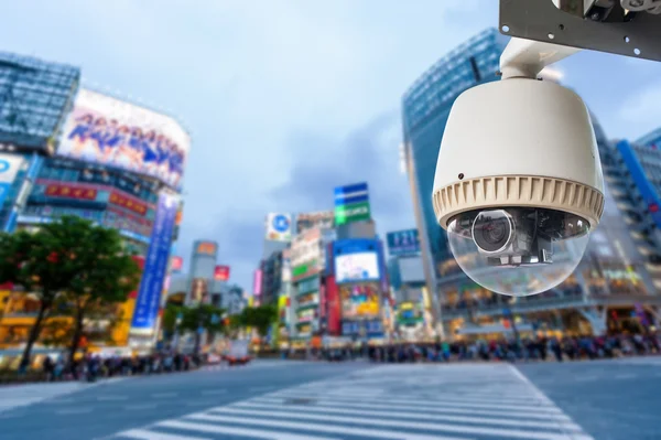 CCTV Camera or surveillance orperating with city building and cr