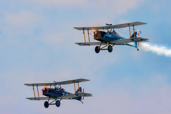 SE5a x 2 (Great War Team) aerial display at Biggin Hill Airshow