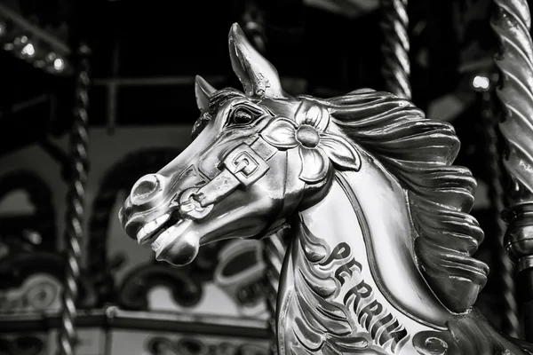 Close-up of an horse on a funfair carousel ride