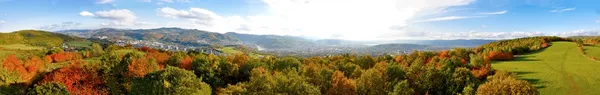 Autumn panorama of mountains