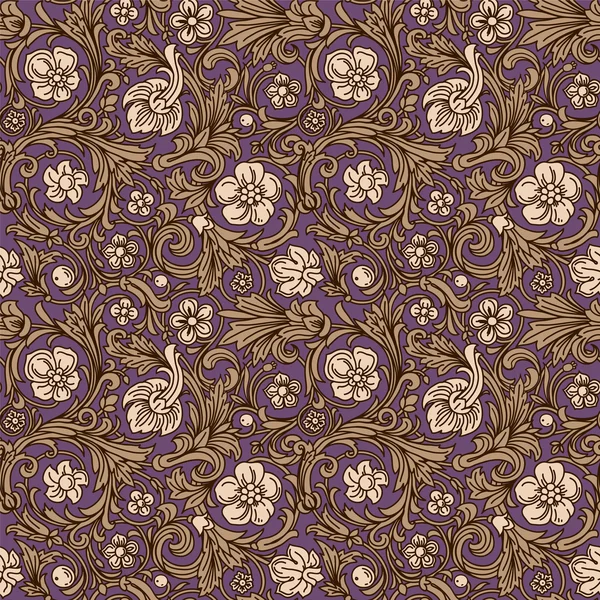Vintage classic ornamental seamless vector pattern in baroque style.