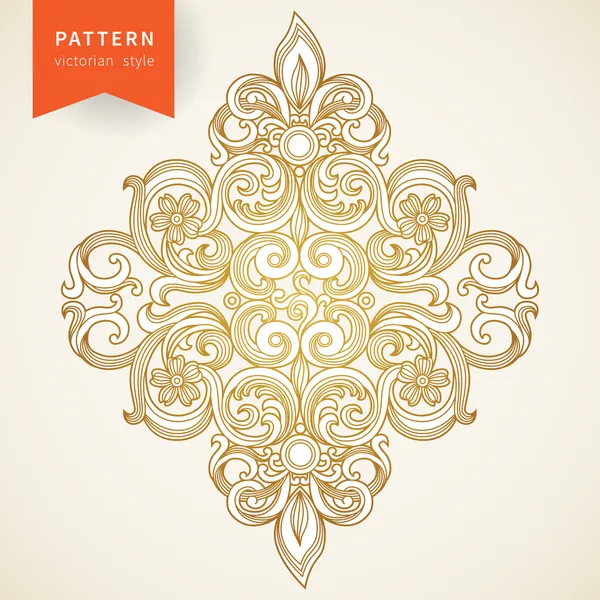 Vector baroque ornament in Victorian style.