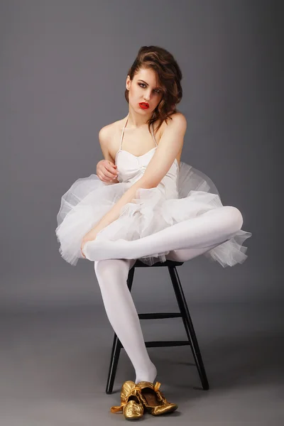 Beautiful girl in ballet dress