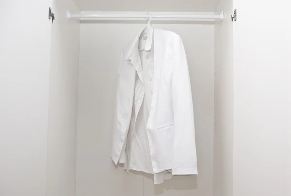White shirt in wardrobe