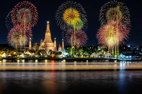 Wat arun under new year celebration time, Thailand