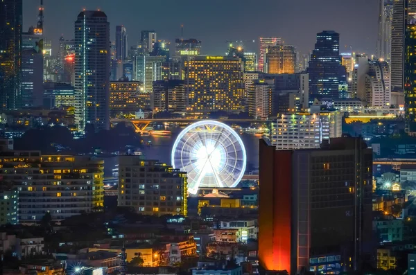 Bangkok cityscape. Bangkok night view in the business district.