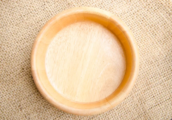 Empty wooden bowl