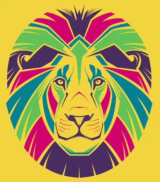 Creative illustration of a lion\'s head