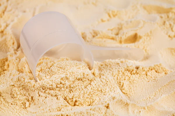 A scoop of vanilla whey isolate protein