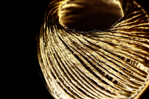 Rope Coil Isolated On The Black Background