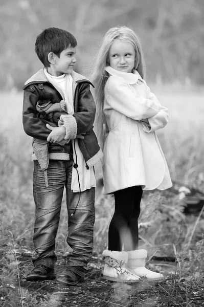 Boy and girl in the field