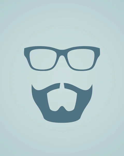 Glasses with beard.