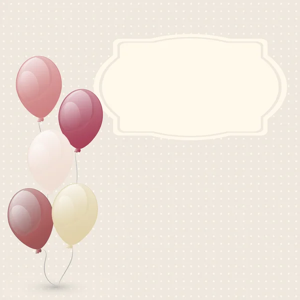 Greeting card with balloon