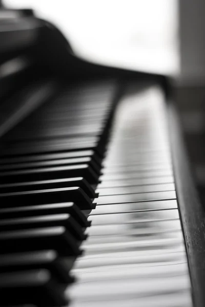 Black and white piano detail