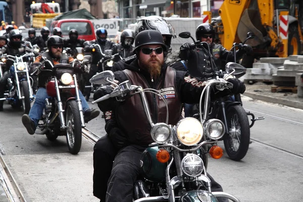 Oslo. Protest of motorcycle clubs.