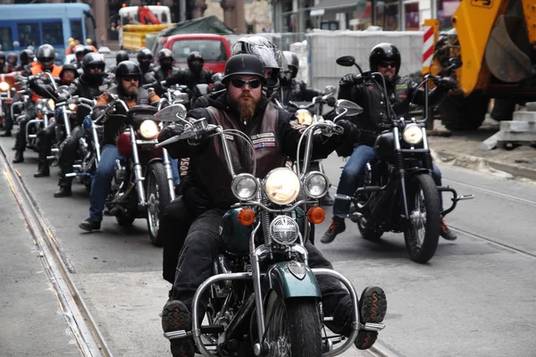 Oslo. Protest of motorcycle clubs.