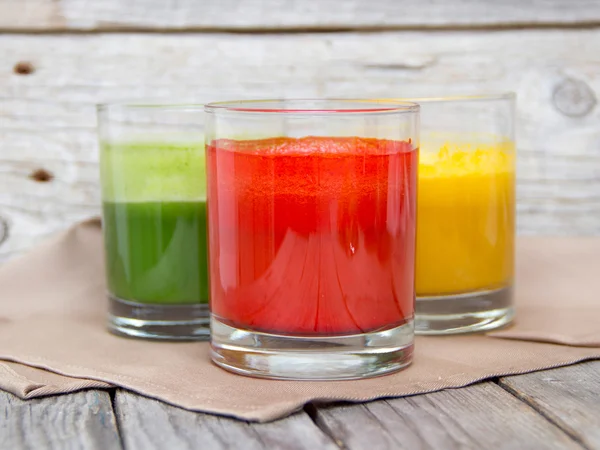 Fresh smoothies in the glass