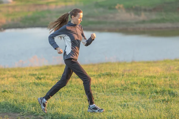 Female runner jogging