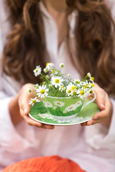 Camomile tea cup