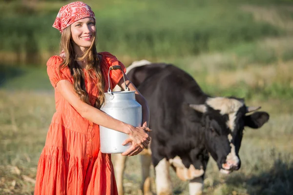 Female farmer on organic farm