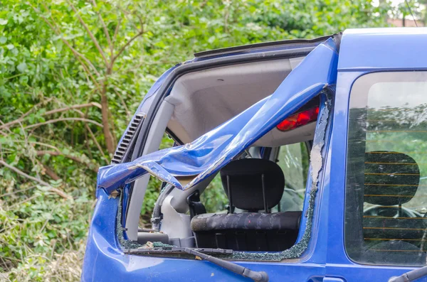 Car after storm damage