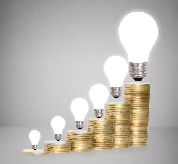 Money saved in different kinds of light bulbs