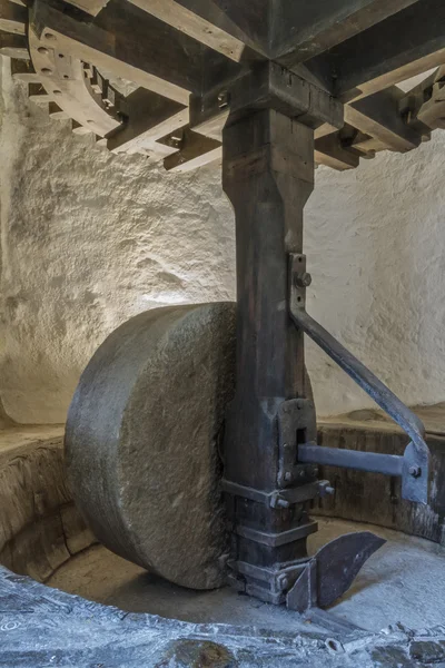 A mill wheel at an old olive mill in northern Corsica