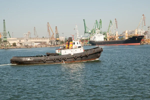 Tug boat in the port