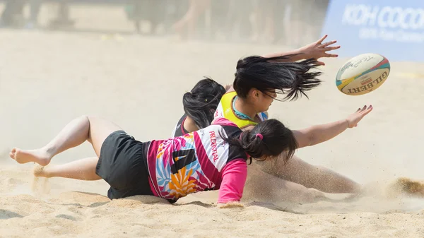 Hong Kong, China - March 22-23 2014: The Beach 5\'s 2014 is the fourth year running and become a staple of Hong Kong\'s annual sporting landscape. The event is free of charge and family friendly.