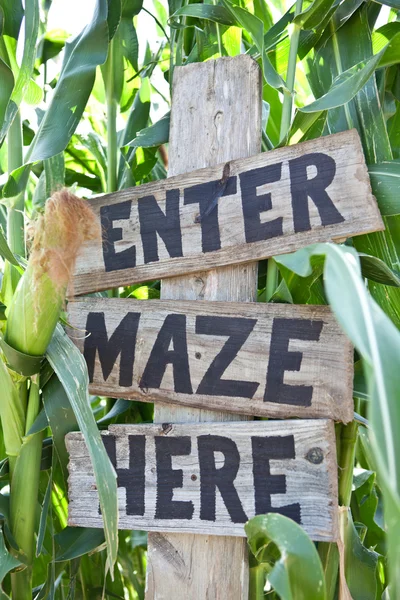 Corn Maze Sign