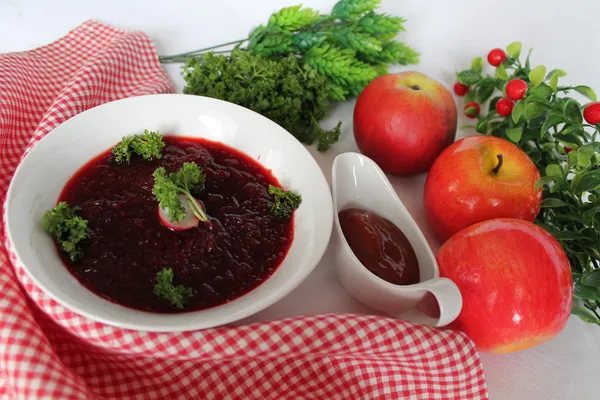 Soup with red beet